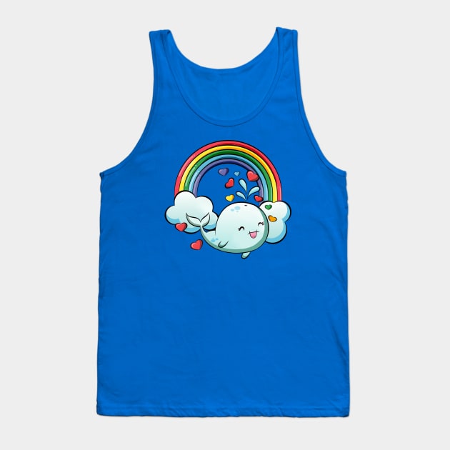Sunny Wendy Whale Slides On Rainbows All Day Tank Top by LittleBunnySunshine